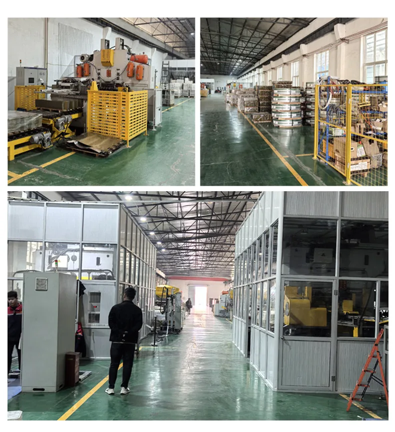 High-speed stamping press, tinplate coil storage and workshop corridor inside the Guangda factory in Langfang